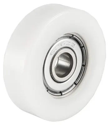 Gleitschienenrad-Set 8x30x11 mm & 6x30x9 mm, weiß