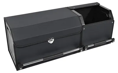 Immagine prodotto di Organizzatore per il bagagliaio 2-in-1 con coperchio, capacità 75 litri, colore nero, dimensioni 84x29x31 cm