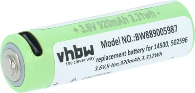 Produktbild von vhbw Akku Ersatz für Ledlenser 502596 für Taschenlampe Kopflampe (920 mAh, 3,6 V, Li-Ion)