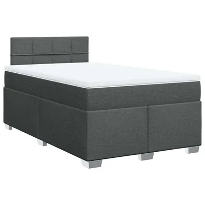 Obrázek produktu pro vidaXL Postel Boxspring s matrací tmavě šedá 120x200 cm Látka