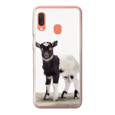 Produktbild von MuchoWow® Handyhülle Schutzhülle Hülle für Samsung Galaxy A20e Ziege - Tiere - Kinder - Jungen - Mädchen Silikon Softcase Handy Hülle - Abdeckung