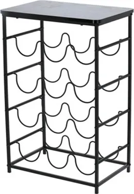 Produktbild von H&S Decoration Weinregal mit schwarzer Platte 40x26xh60 cm