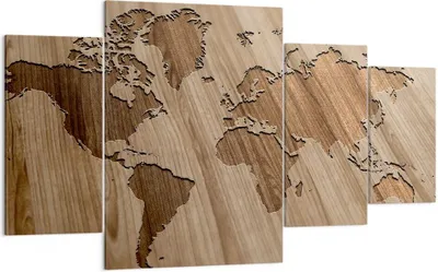 Produktbild von Bild auf Leinwand - Leinwandbild - Geographie Globus Karte - 160x90cm - Wand Bild - Wanddeko - Leinwanddruck - Bilder - Kunstdruck - Wanddekoration - Leinwand bilder - Wandkunst - DL160x90-3042