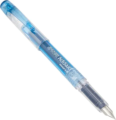 Image de Stylos plume à pointe fine de 0,3 mm, en acier inoxydable, bleu et noir, pour l'école et le bureau