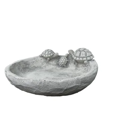 Produktbild von Schöne Vogeltränke Schildkröten für den Garten zur Dekoration, aus Steinguss Neu Frostfest Witterungsbeständig, Figur zur Gartengestaltung JA-089