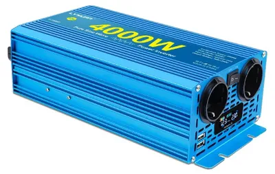Productafbeelding van DC/AC omvormer, zuivere sinusgolf output, dubbele uitgang, piekvermogen 4000W, EU-stopcontact, DC 12V, AC 220V