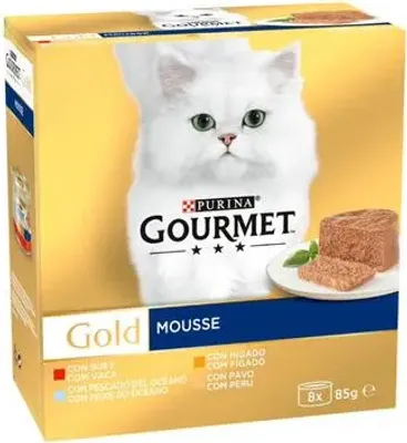 Productafbeelding van Gourmet Gold Multi Mousse, Assorteerd, 8 Stuks Van 85 Gram