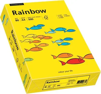 Zdjęcie produktu dla Papyrus 88042387 Rainbow Intensive - A4, 80 g/m², intensywny żółty, 500 arkuszy