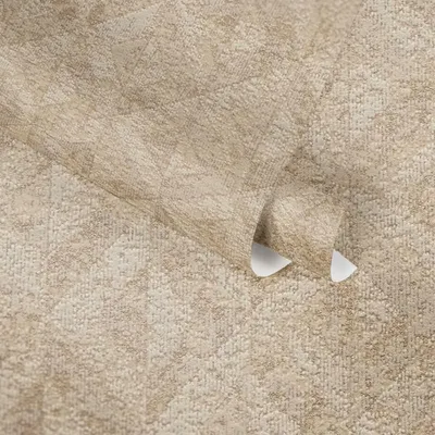 Zdjęcie produktu dla Nowoczesna tapeta w kolorze białym i beżowym z motywem geometrycznym i ekstrawaganckim efektem metalicznym, rozmiar: 10,05 m x 0,53 m (5,33 m²), TA-296395051