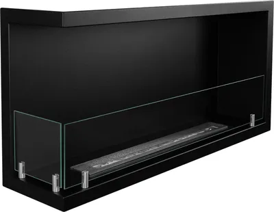 Produktbild von Dmora Bioethanol Kamin Garzeno 90x22x45h cm Schwarz, 1,5 l Kapazität, Heizfläche 30