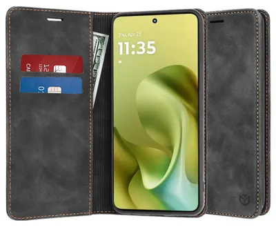 Produktbild von Techsuit – Confy Cover Klapphülle für Motorola Moto G86 – schwarz