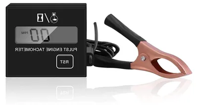 Productafbeelding van Digitale Toerenteller - Motor Meter - Motoronderhoud Bijhouden - Inductief Signaal - Tot 30000 RPM - Zwart