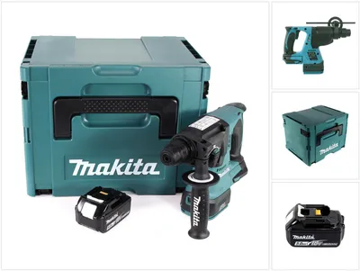 Immagine prodotto di Trapano a percussione a batteria Makita DHR 242 T1J 18V 2.0J SDS-plus Brushless + 1x batteria ricaricabile 5.0Ah + Makpac - senza caricabatterie