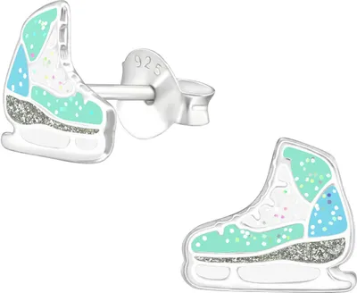 Produktbild von Ohrringe Ohrstecker 925 Sterling Silber mit Schlittschuh