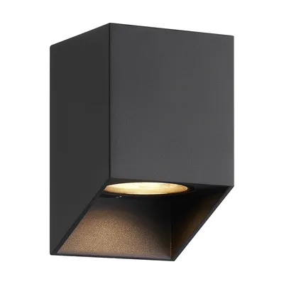 Produktbild von Nordlux 2518451003 NICO Square 12 GU10 Wandleuchte Dimmbar Schwarz IP54