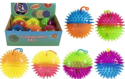 Zdjęcie produktu dla Kidsfun – piłka z kolcami i świecąca, 12 cm, gumowa