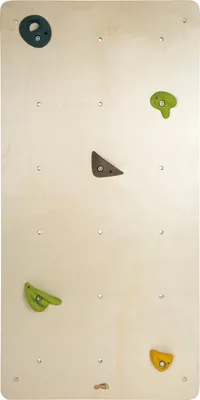 Kletterwand aus Holz mit 5 Klettersteinen, 114x57 cm, Indoor