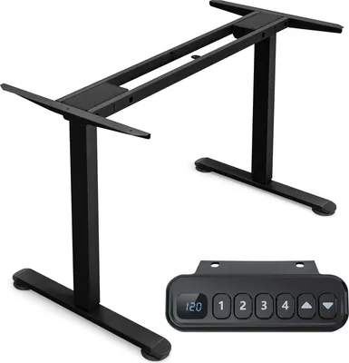 Produktbild von Dvoumotorový stolní rám COSTWAY s nastavitelnou výškou 25 mm/s, s antikolizní a paměťovou funkcí, stojící stolní rám 50 dB, nosnost 100 kg Černá