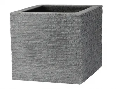 Immagine prodotto di Coprivaso TEGULA in plastica grigio scuro 40x40x34cm