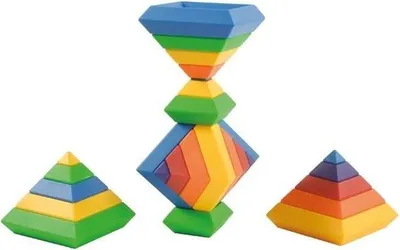 Zdjęcie produktu dla EDUPLAY 120304 Zestaw do budowania piramid, wielokolorowy (1 zestaw)