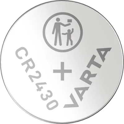 Produktbild von Lithium-Knopfzellenbatterie CR2430 | 3 V DC | 290 mAh | 2-Blister | Silber