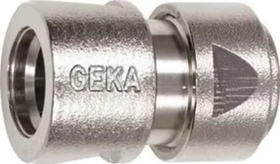 Produktbild von GEKA plus-Schlauchstück "Stecksystem" ; 3/4" - 19mm MS Ni mit Spannmutter