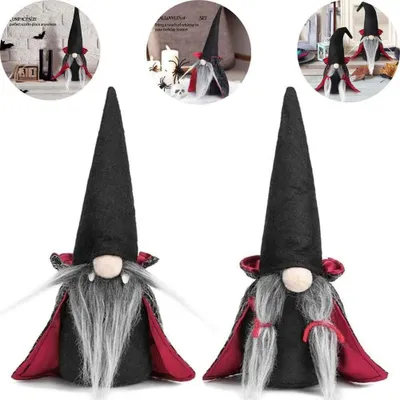 Obrázek produktu pro 2 kusy plyšových panenek s motivem Halloween, vhodné jako dekorace na stůl