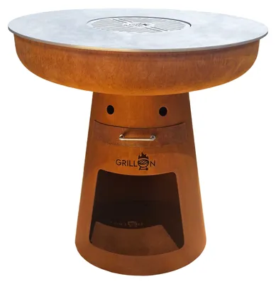 Produktbild von Dreamgarden Grill CIRCLE Feuerplattengrill mit Grillrost Feuerschale rostig