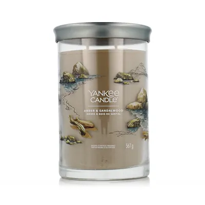 Productafbeelding van Yankee Candle Amber & Sandelhout, cilinder, bruin, geurkaars, 90 uur brandduur, 1 stuk