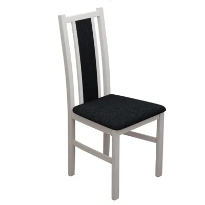 Produktbild von Gepolstertes Esszimmerstuhl TANO Stuhl Esszimmer Schwarz Polstersessel Küchenstuhl Weiß Essstühl Neve 100