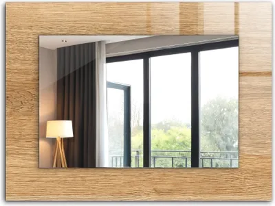 Produktbild von Bedruckter Spiegel - Wandspiegel - Dekorativer - Modern - 80x60 cm - Holz Mit Struktur