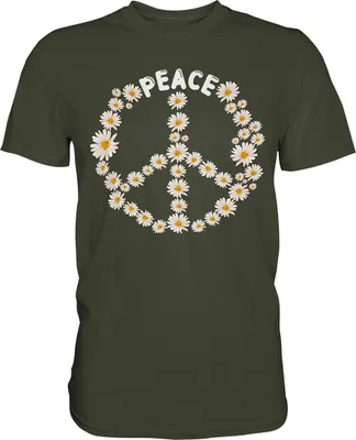 Produktbild von Peace Gänseblümchen Shirt Garten Gänseblumen Gärtner Motiv – Urban Khaki / XXL