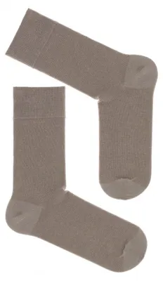 Produktbild von Anzugsocken Milena aus glatter Baumwolle 75% beige oder braun 38-41