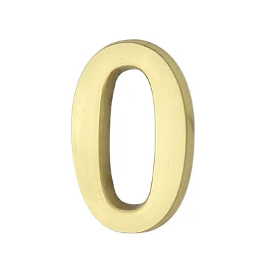Produktbild von DOMINO Hausnummer Briefkasten Selbstklebend – 0 | 3D Türnummer Adressnummern Aufkleber | Hausnummern Klebend | Klebezahlen Wetterfest | Zahlen zum Aufkleben | Hausnummernschild | ZNAL | GOLD