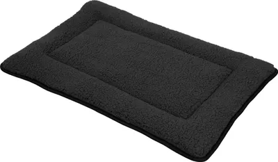 A black pet mat is shown on a white background.
