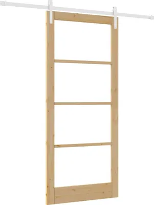 Produktbild von vidaXL Schiebetür ORKDAL Natur 93 x 211 cm Massivholz Kiefer und Glas