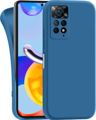 Produktbild von MyGadget Silikon Hülle Kompatibel mit Xiaomi Redmi Note 11 Pro | 11 Pro 5G - robuste Schutzhülle TPU Case Slim Silikonhülle - Back Cover Kratzfest Handyhülle - Matt Dunkelblau
