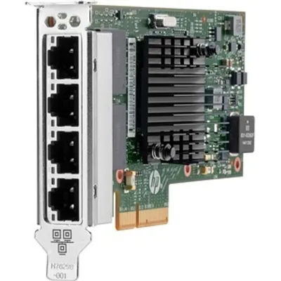 Produktbild von HPE Ethernet 1Gb 4-port BASE-T I350-T4V2 Adapter, Eingebaut, Kabelgebunden, PCI Express, Ethernet, 1 Mbit/s, Aluminium, Grün