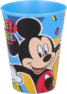 Zdjęcie produktu dla STOR Disney Mickey Mouse Niebieski plastikowy kubek dla dzieci, 260 ml