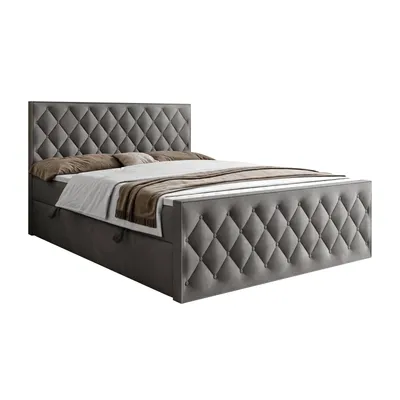 Produktbild von Kontinentalbett INEZ II mit Bettkasten, 140x200, Royal Velvet 250