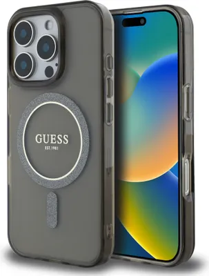 Immagine prodotto di Guess Guhmp16Lhfgerek Iphone 16 Pro 6.3 Czarny/Nero Custodia rigida Iml Glitter Circle Magsafe