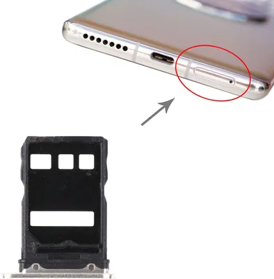 Produktbild von Für Huawei Mate 40 SIM Card Tray + NM Card Tray Karten Halter Silber Neu