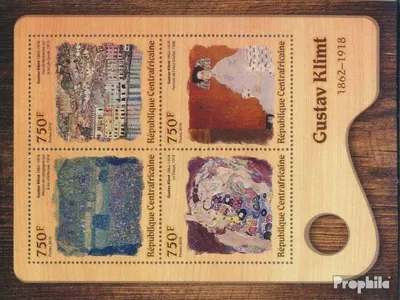 Produktbild von Briefmarken Zentralafrikanische Republik 2016 Mi 6515-6518 Kleinbogen (kompl. Ausgabe) postfrisch Gustav Klimt