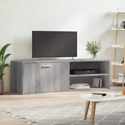 Produktbild von Design TV-Schrank Grau Sonoma 120x34x37 cm Holzwerkstoff, TV-Schränke 2024 Neu