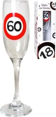 Produktbild von Sektglas mit Aufschrift 60 zum 60. Geburtstag …