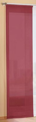 Preiser Flächenvorhang Schiebegardine, transparent, unifarben, mit Zubehör, 245x60, Bordeaux, 85589