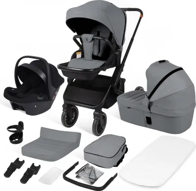 Produktbild von Babyschale, 3-in-1 Reisesystem, faltbares Design, 6567-Grau
