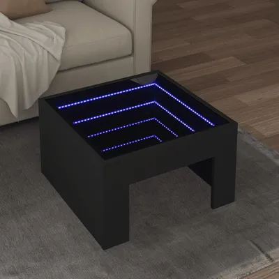Obrázek produktu pro Maison Exclusive – konferenční stolek s LED osvětlením Infinity, černý, 50 × 50 × 30 cm