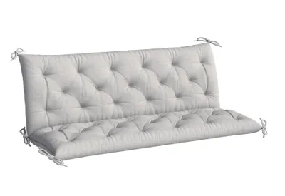 Produktbild von 3 Sitzer Bankauflage, Bankkissen mit Bändern, Bankpolster für Gartenmöbel 150x98x8 cm