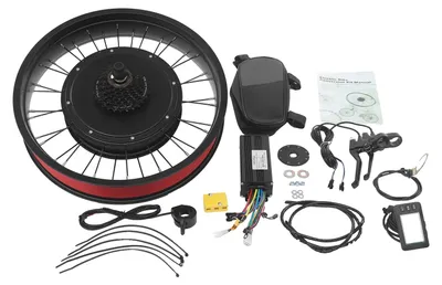 Obrázok produktu pre Súprava na prestavbu na elektrobicykel, bezkefový motor bez prevodovky, výkon 1000 W, čierny